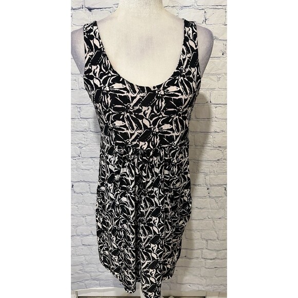 J. Valdi Sleeveless Coverup Pocket Black And White Dress Size Small - Picture 1 of 7